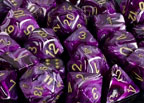 Vortex Dice Polyhedral Purple/Gold 7-Die Set