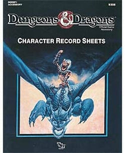 DDREF1 Character Record Sheets