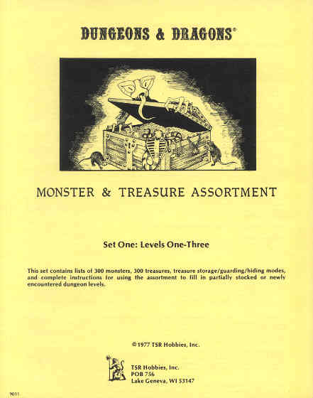 Monster &amp; Treasure Assortment Set One: Levels One-Three