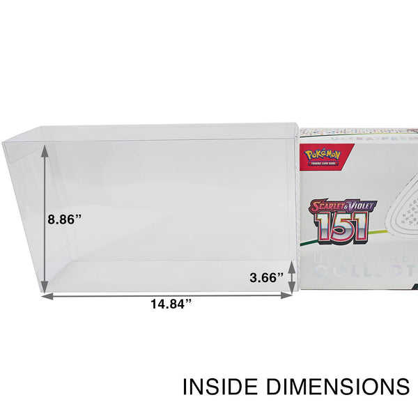 pokemon booster box dimensions Platinum Protectors for 151 UPC Ultra Premium Collection Boxes UV PROTECTION Magnetic Case for Pokemon Booster