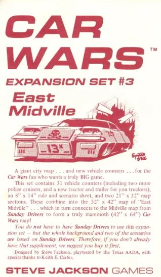 Car Wars Expansion Set #3 - East Midville