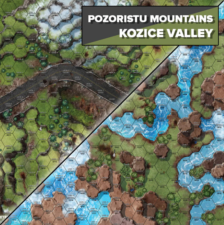 Battletech Tukayyid - Pozoristu Mountains/Kozice Valley Battle Mat