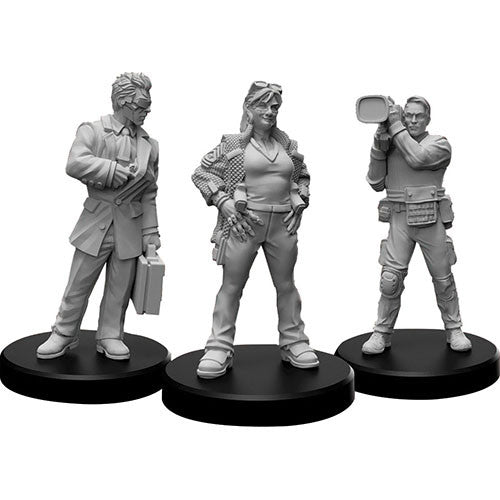 Edgerunners F miniatures - Solo 3, Exec CEO, Media 3 (Cyberpunk Red)
