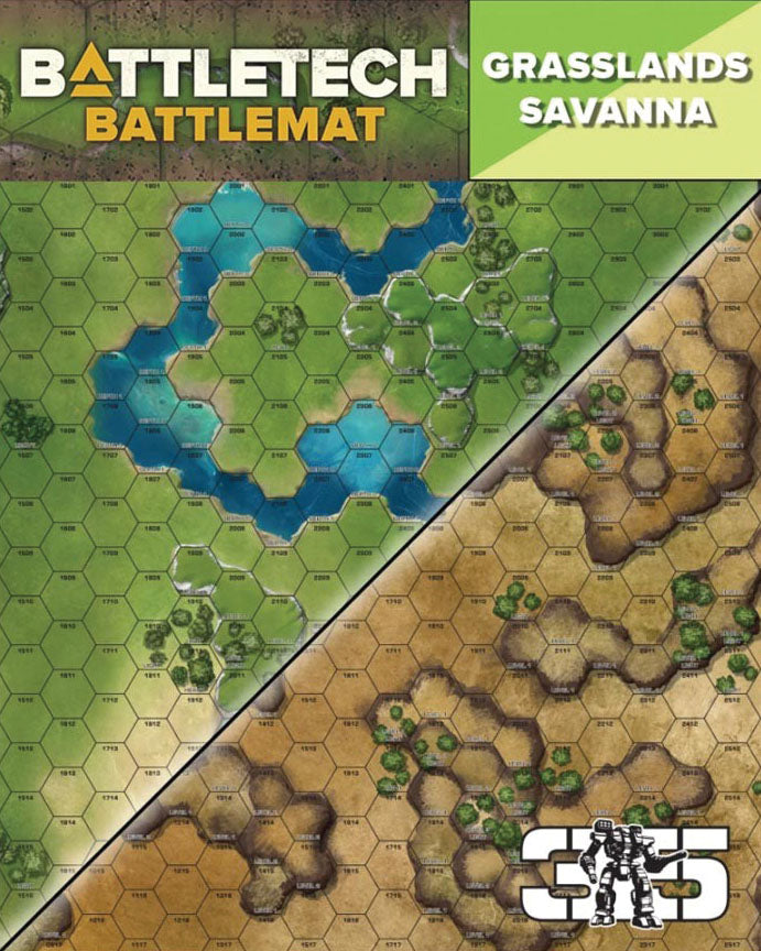 Battletech Grasslands Savanna Battle Mat