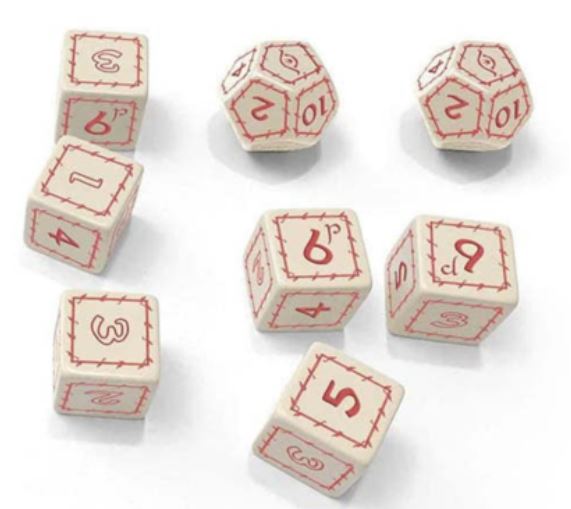 The One Ring White Dice Set