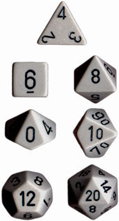 Opaque Polyhedral Grey/Black 7-Die Set