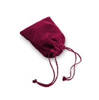 Suedecloth Dice Bag (Large): Burgundy