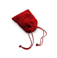 Suedecloth Dice Bag (Large): Red