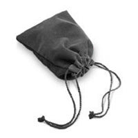 Suedecloth Dice Bag (Small): Grey