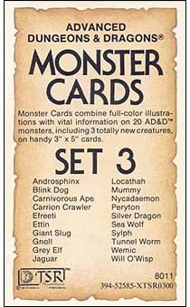 AD&amp;D Monster Cards Set 3