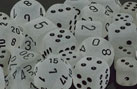 Frosted Polyhedral Clear/Black 7-Die Set