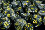 Vortex Dice Polyhedral Black/Yellow 7-Die Set