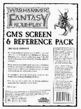 Warhammer FRP GM's Screen & Reference Pack