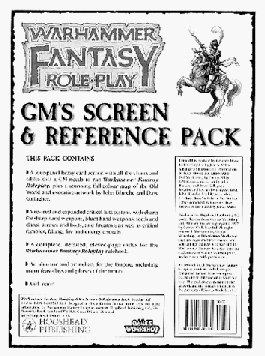 Warhammer FRP GM&#39;s Screen &amp; Reference Pack