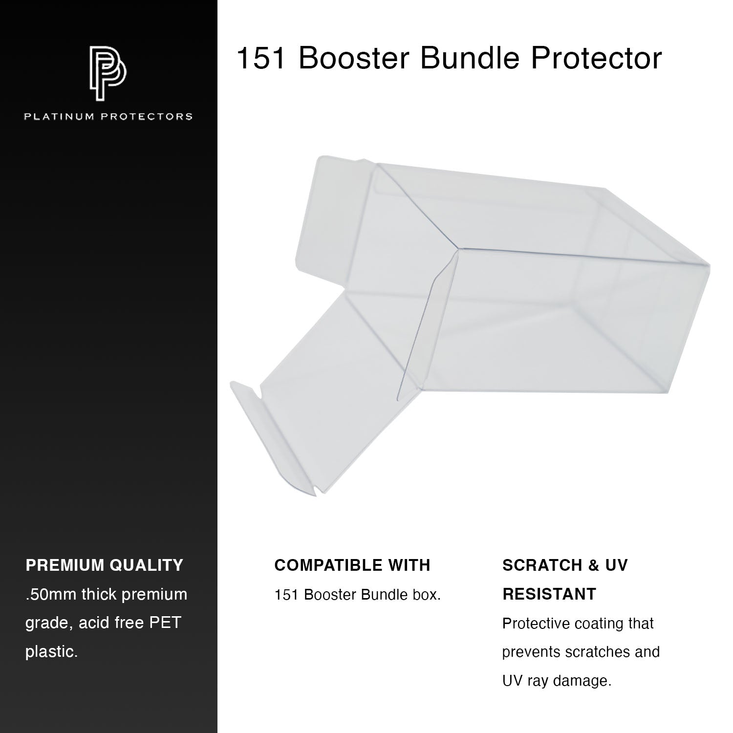 Platinum Protectors for Pokemon 151 Booster Bundle Boxes UV & Scratch-Resistant 10 Pack