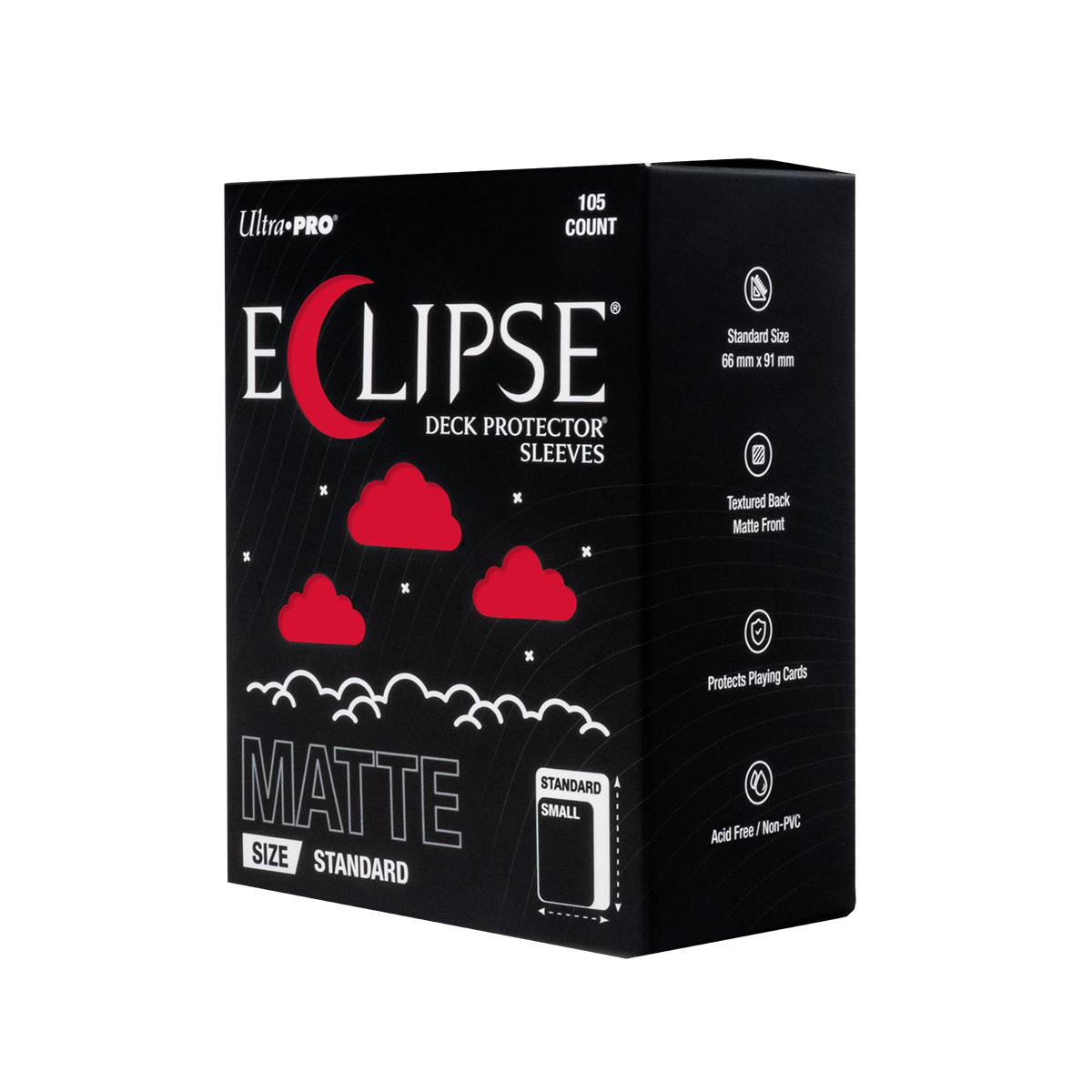 ECLIPSE® Matte Standard DECK PROTECTOR® Sleeves: Apple Red - 105ct