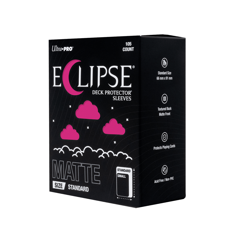 ECLIPSE® Matte Standard DECK PROTECTOR® Sleeves: Hot Pink - 105ct