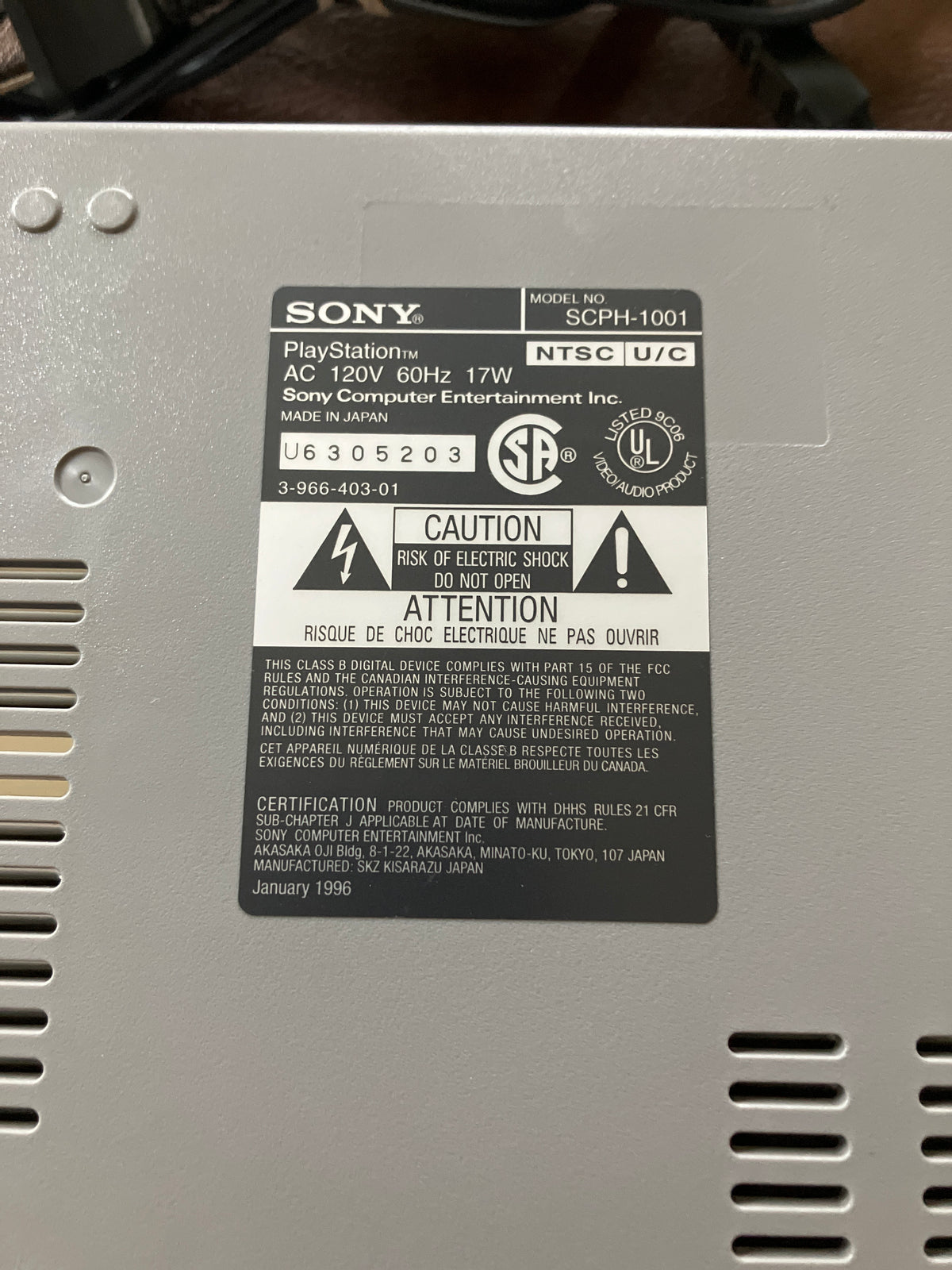 Playstation 1 Console (PS1)