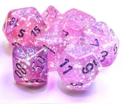 Borealis Polyhedral Pink/Silver Luminary 7-Die Set