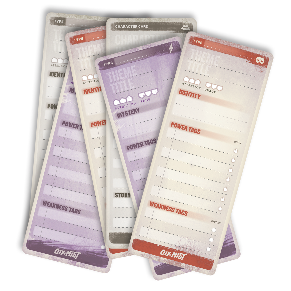 City of Mist - Character & Theme Cards