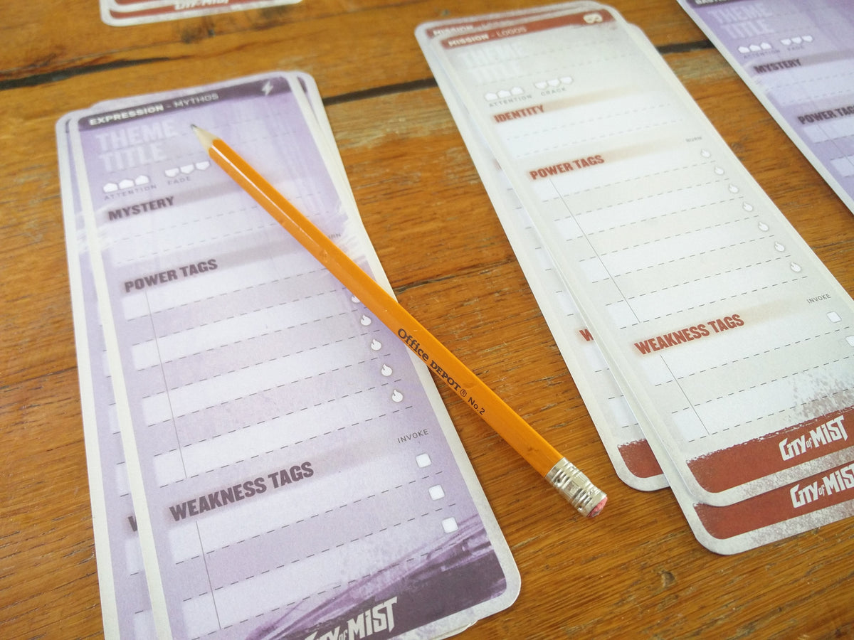 City of Mist - Character & Theme Cards