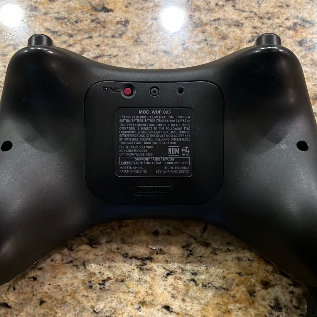 Wii U OEM Black Wireless Controller
