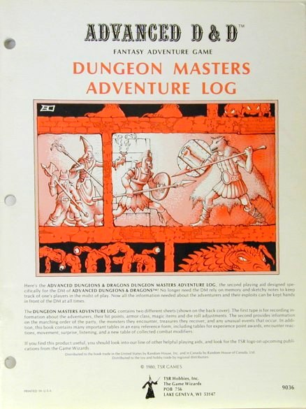Dungeon Masters Adventure Log