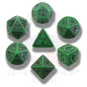 Elvish Dice Set (Green & Black)