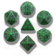 Elvish Dice Set (Green &amp; Black)