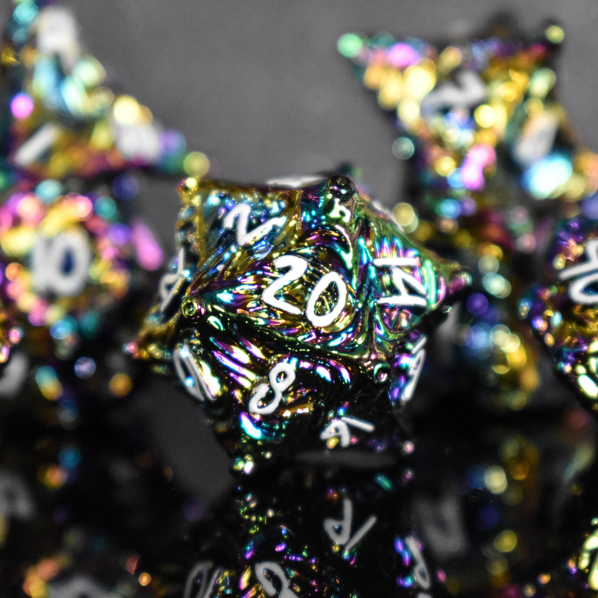 Vortex Warp Metal Dice Set - Iridescent 'PRE-ORDER | SPRING EVENT DEAL'