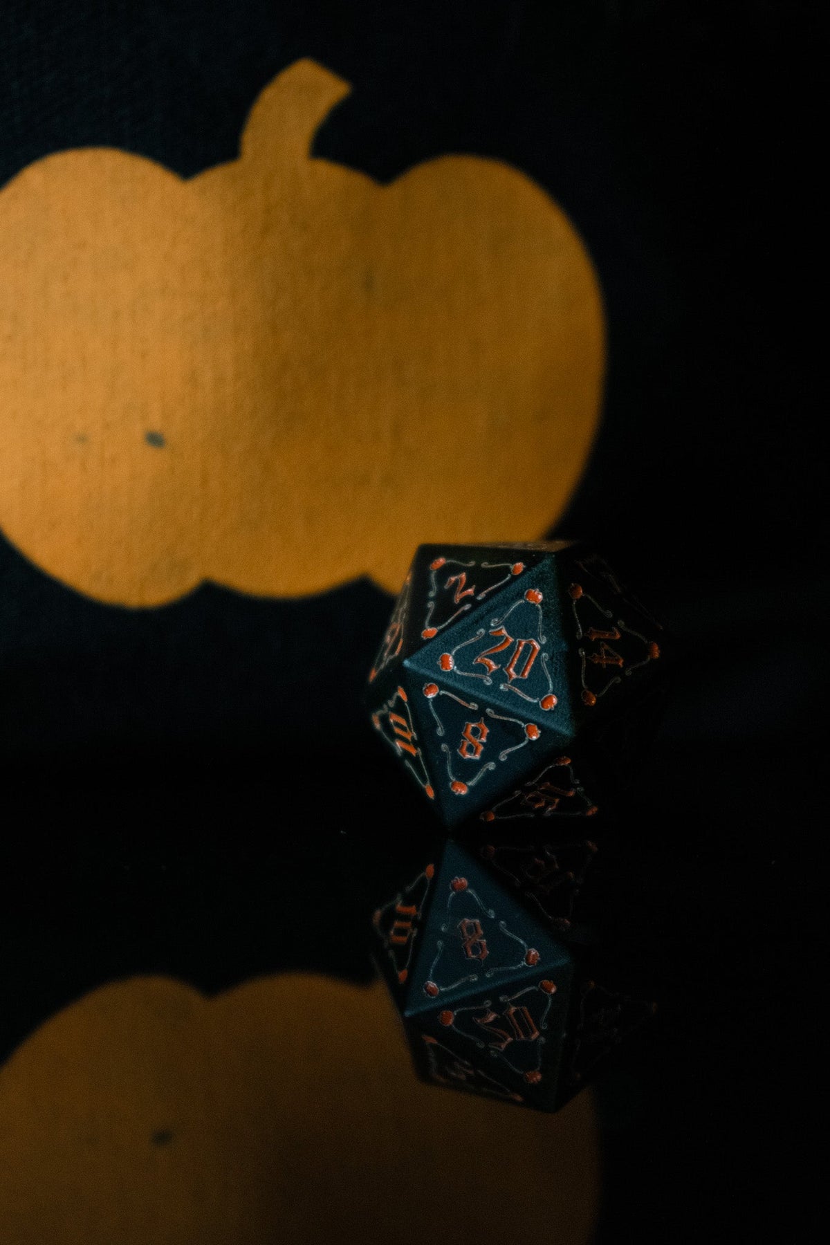The Pumpkin Aluminum Metal Dice Set