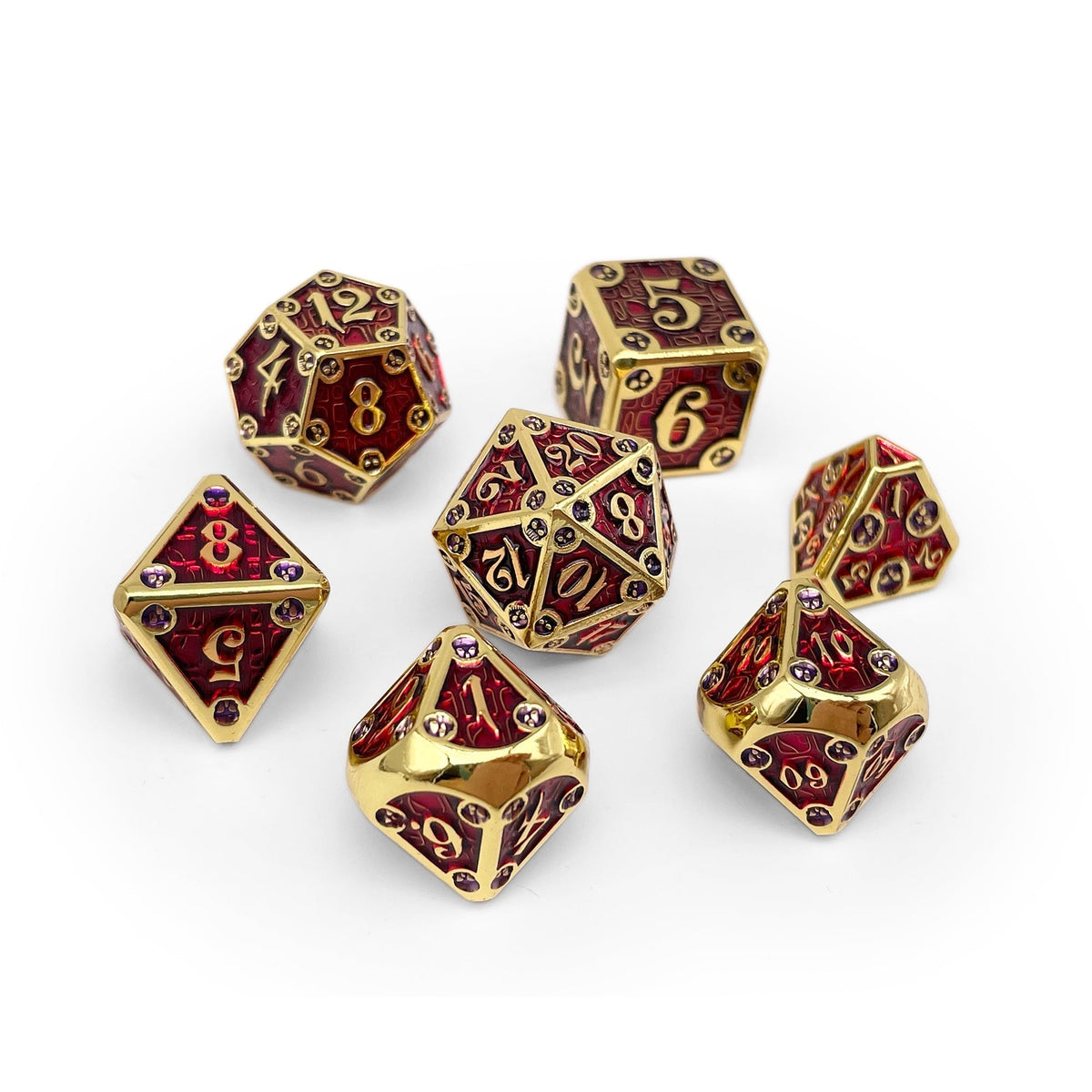Dungeon Delve - Blood Oath 7 Piece RPG set Alloy Metal Dice
