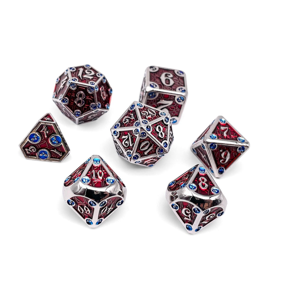 Dungeon Delve - Vampiric Corruption 7 Piece RPG set Alloy Metal Dice