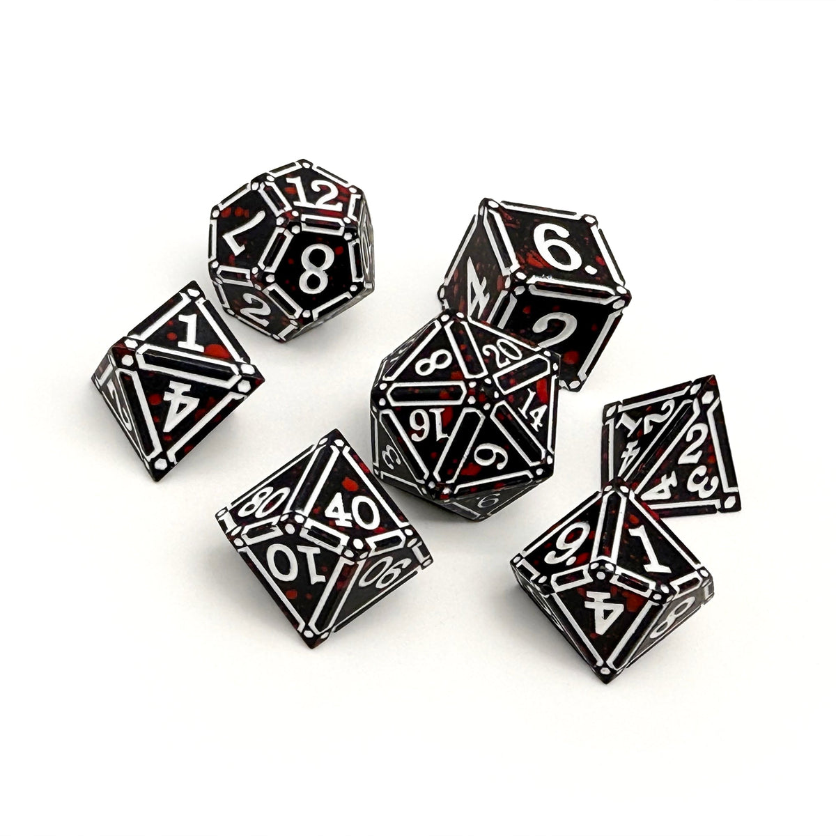 Ironworks -  Hidden in the Shadows 7 Piece RPG set Alloy Dice