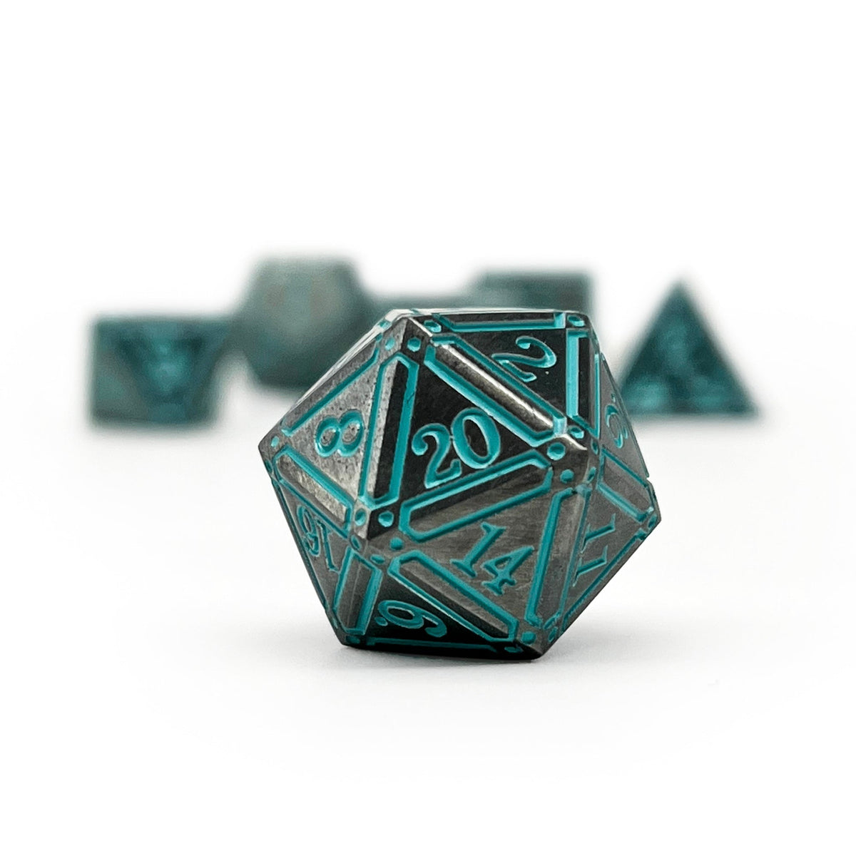 Ironworks - Ice Queen 7 Piece RPG set Alloy Metal Dice
