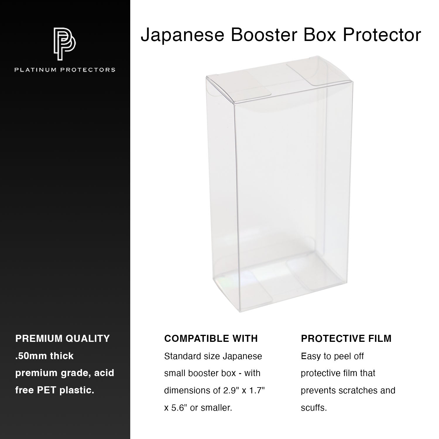 Platinum Protectors for Pokemon Japanese Booster Box - UV & Scratch-Resistant 20 Pack Platinum Protectors for Pokemon Japanese Booster Box - UV & Scratch-Resistant 20 Pack