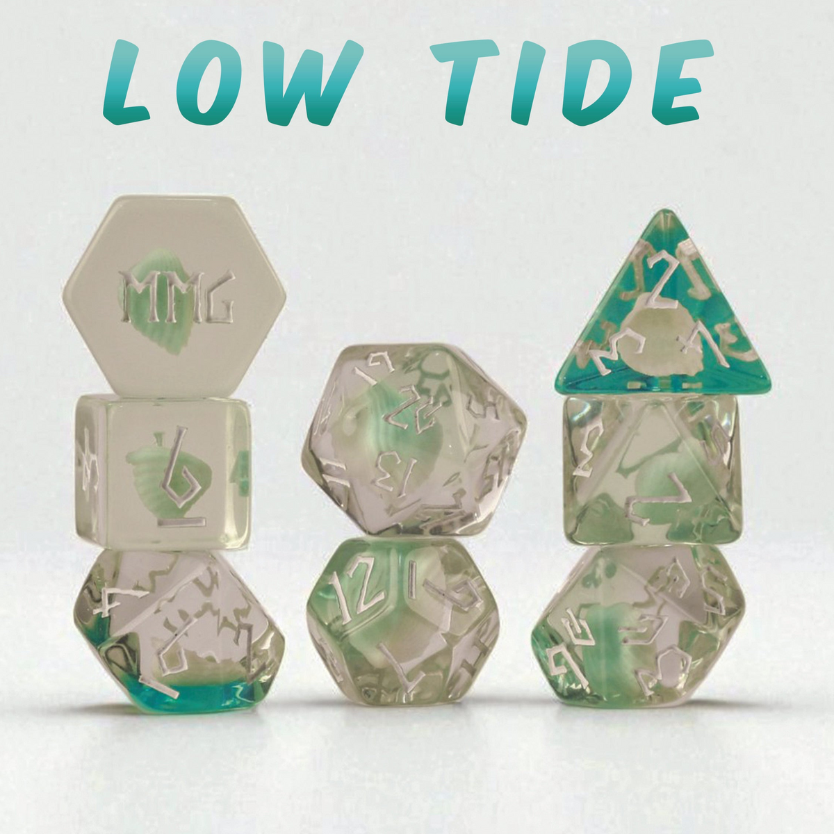 Low Tide 7-die Polyhedral Resin Dice Set
