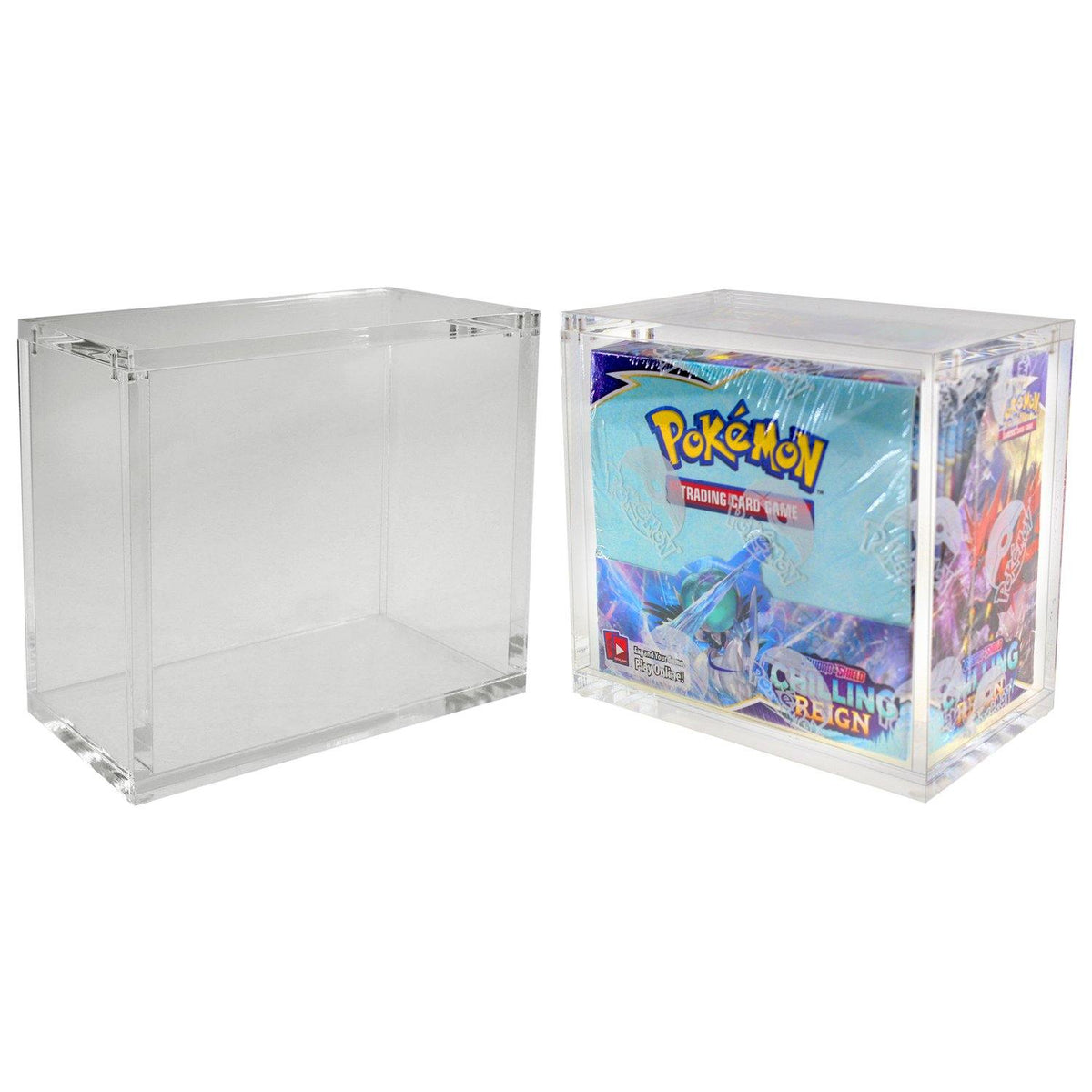 Premium Acrylic Case for Pokemon Booster Box with Magnetic Top (8mm thick)