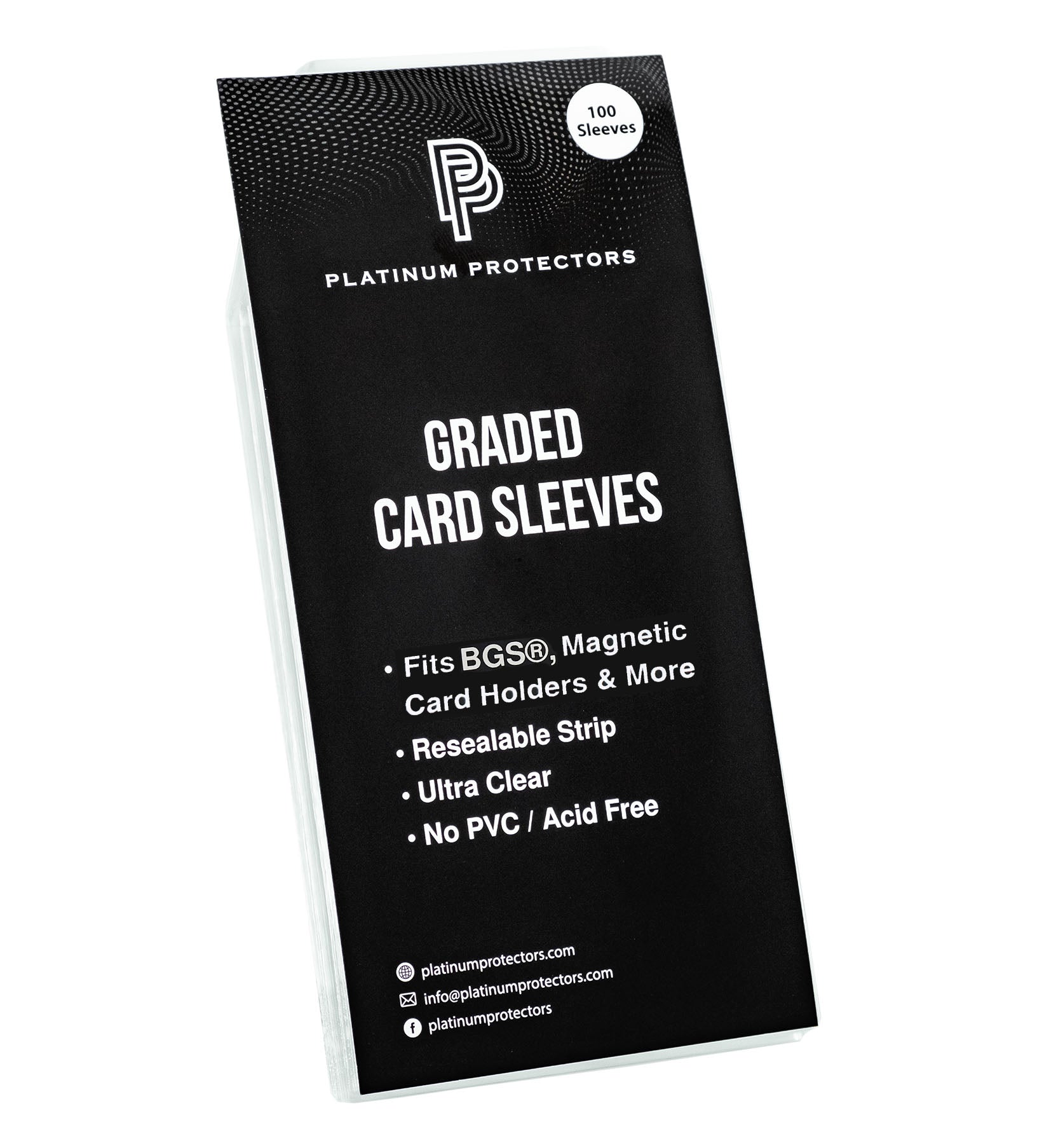 graded card sleeves resealable Platinum Protectors BGS Graded Card Sleeves with Resealable Strip