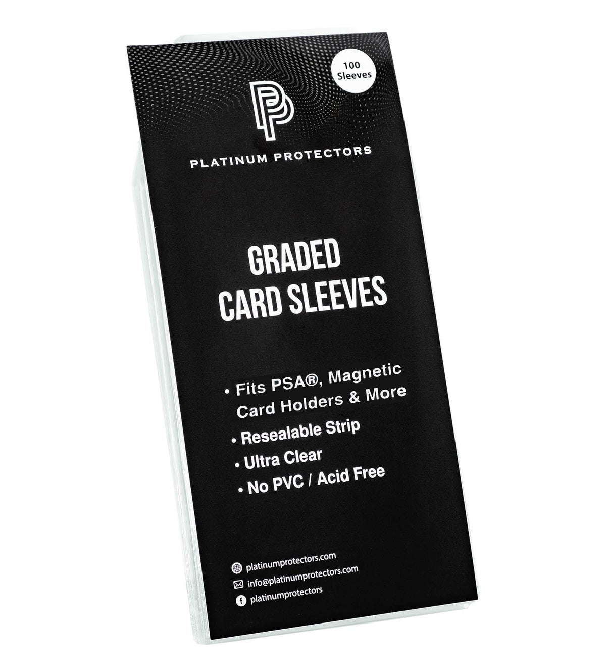 Platinum Protectors PSA Graded Card Sleeves with Resealable Strip - 100 Pack 2 Pack Platinum Protectors PSA Graded Card Sleeves with Resealable Strip - 100 Pack 2 Pack