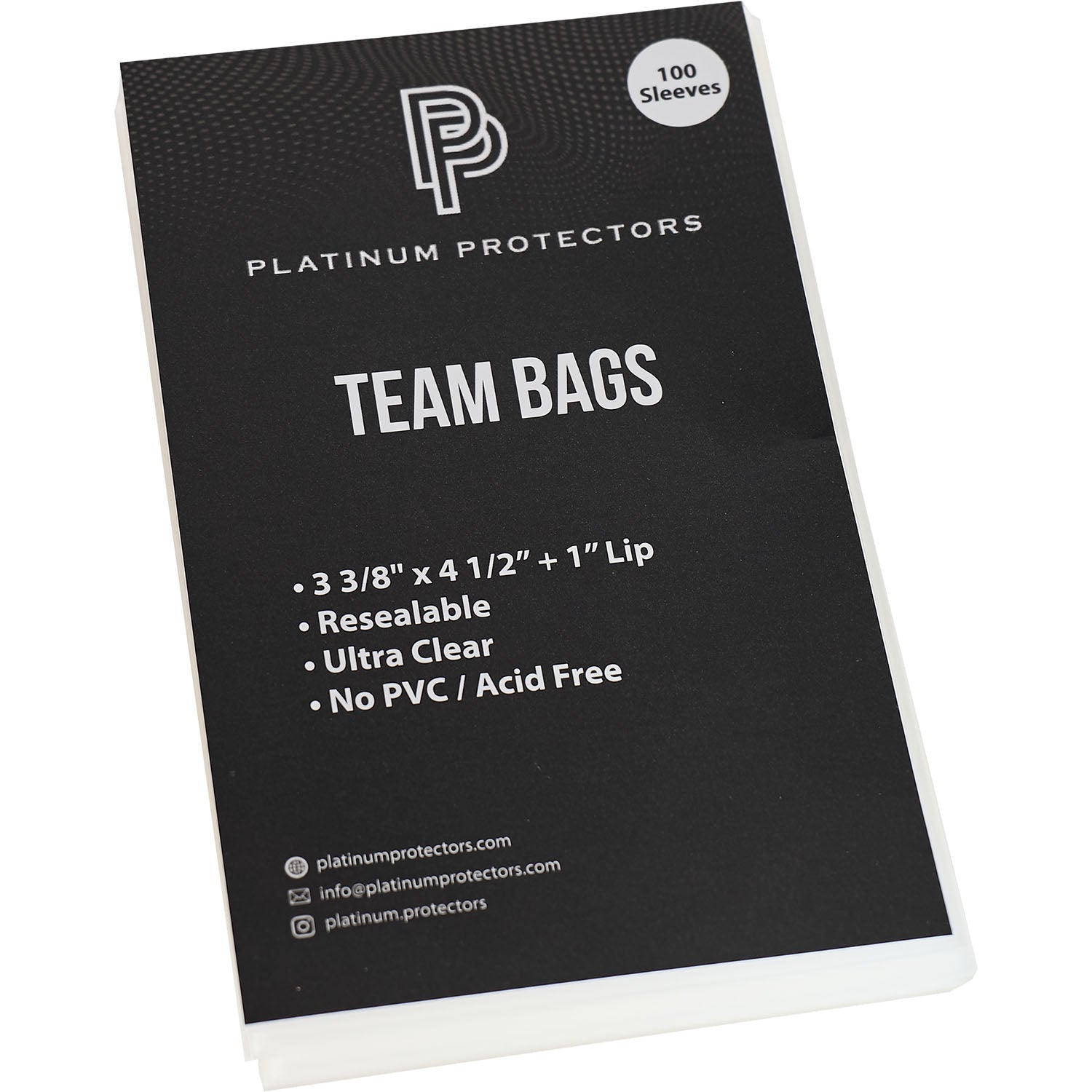team sleeves for cards Platinum Protectors Team Bags for Cards or Toploaders Sleeves with Resealable Strip