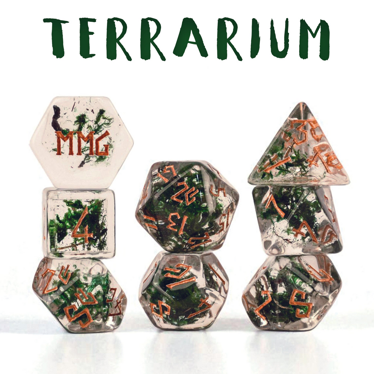 Terrarium 7-die Polyhedral Resin Dice Set