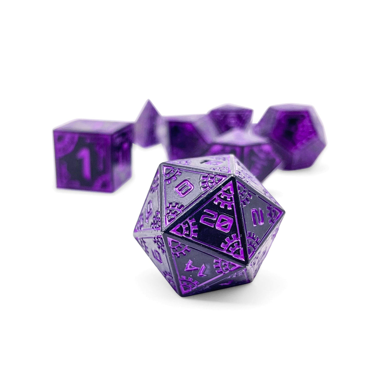 Wormhole - Space Dice 7 Piece RPG Set Alloy Metal Dice