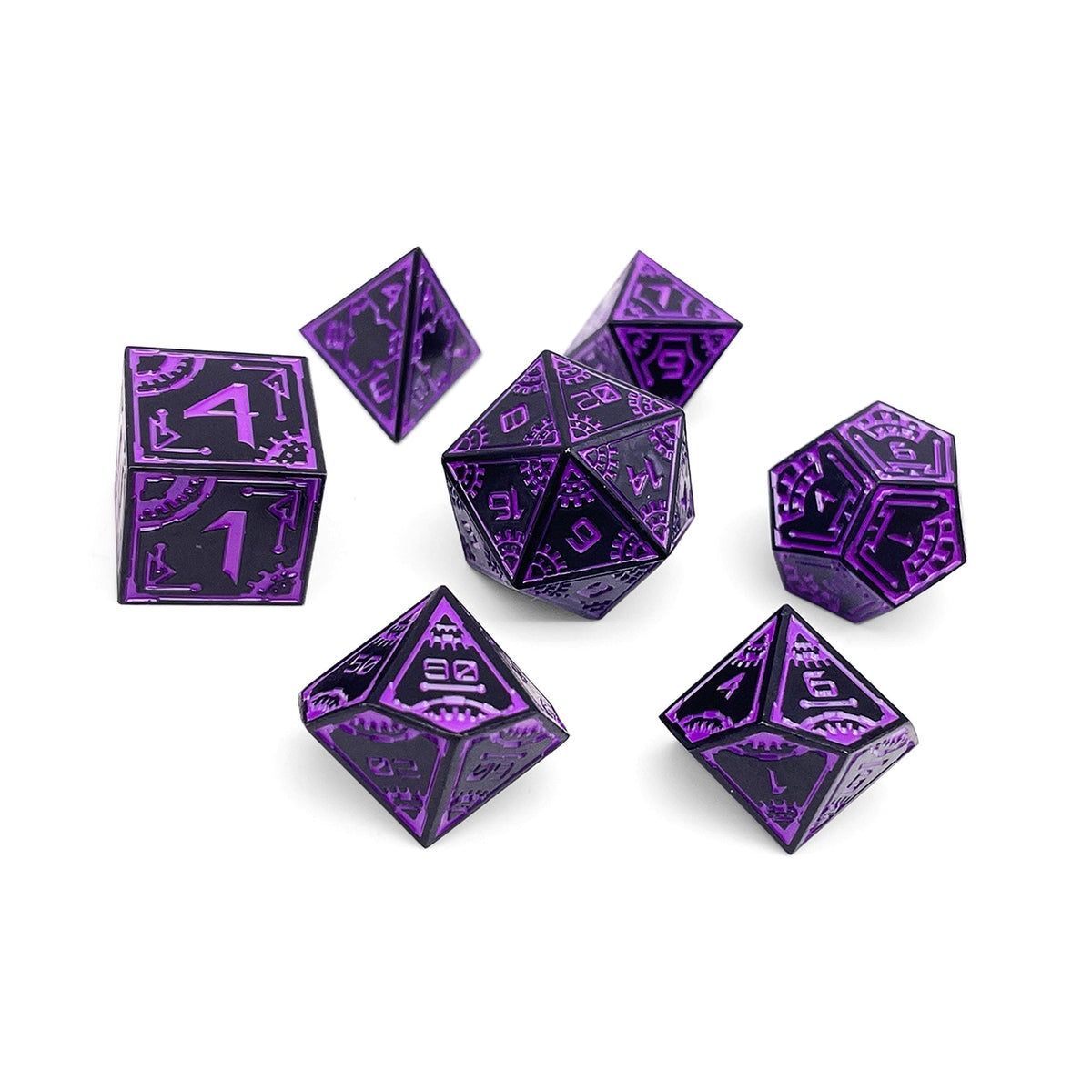 Wormhole - Space Dice 7 Piece RPG Set Alloy Metal Dice