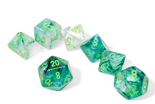 Borealis Polyhedral Kelp/Light Green Luminary 7-Die Set