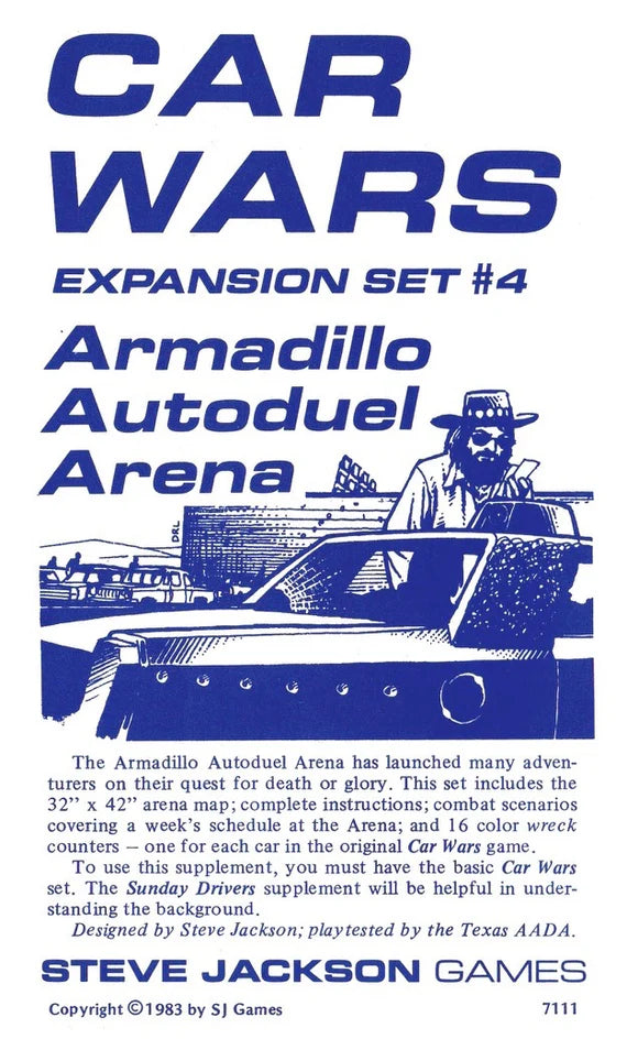 Car Wars Expansion Set #4 Armadillo Autoduel Arena