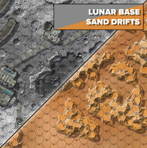 Battletech Alien Worlds - Lunar Base/Sand Drift Battle Mat