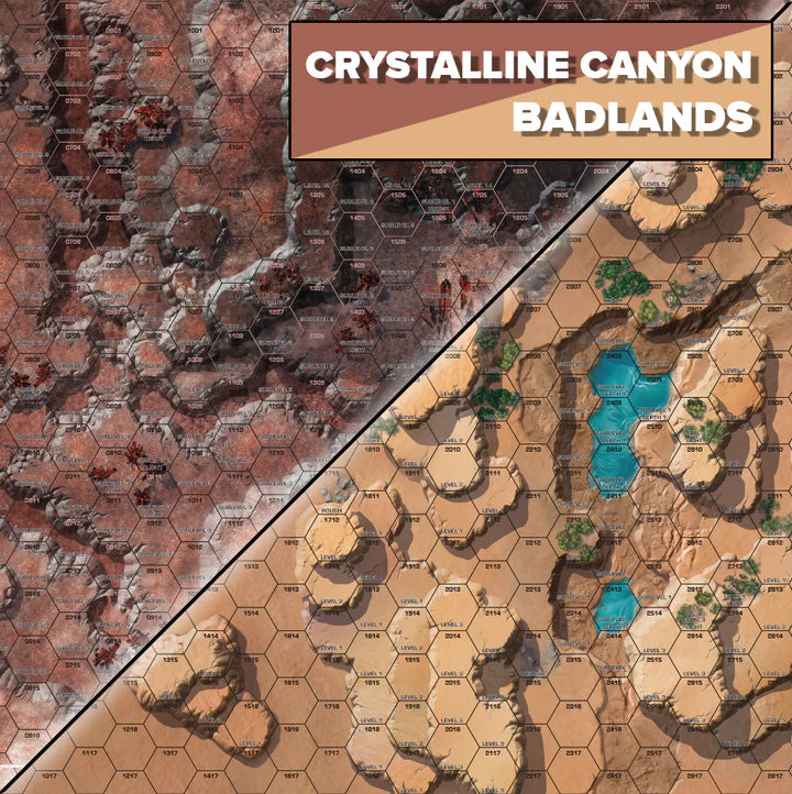 Battletech Alien Worlds - Crystalline Canyon/Badlands Battle Mat