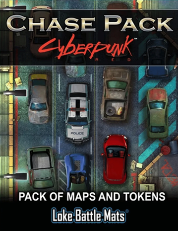 Cyberpunk Red Chase Pack: Road Maps & Vehicle Tokens