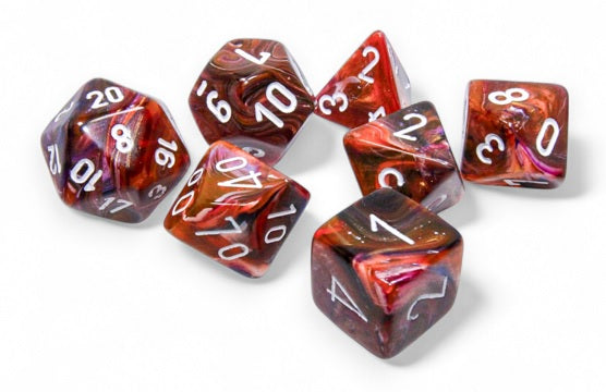 Festive Polyhedral Symphony/White 7-Die Set